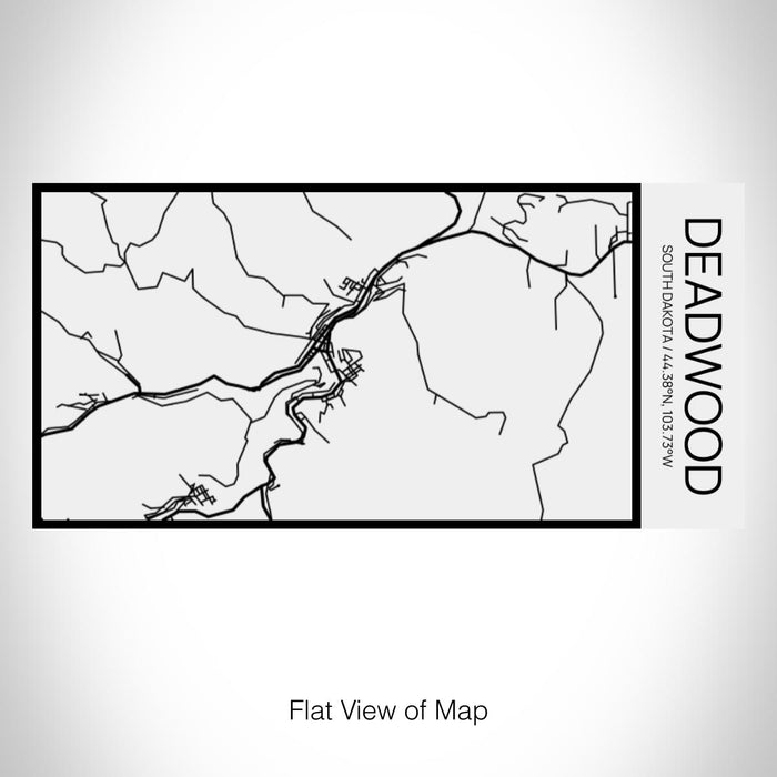 Rendered View of Deadwood South Dakota Map on 17oz Stainless Steel Insulated Cola Bottle in Stainless in Matte White