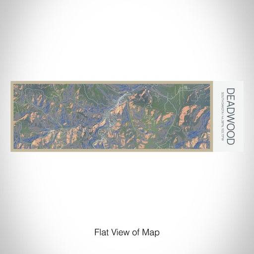 Rendered View of Deadwood South Dakota Map on 10oz Stainless Steel Insulated Cup in Afternoon with Sliding Lid