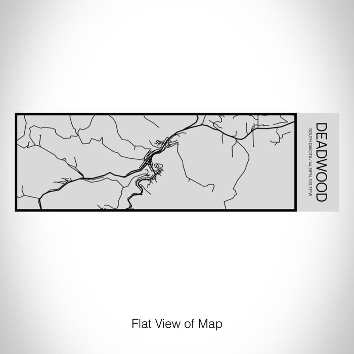 Rendered View of Deadwood South Dakota Map on 10oz Stainless Steel Insulated Cup with Sipping Lid