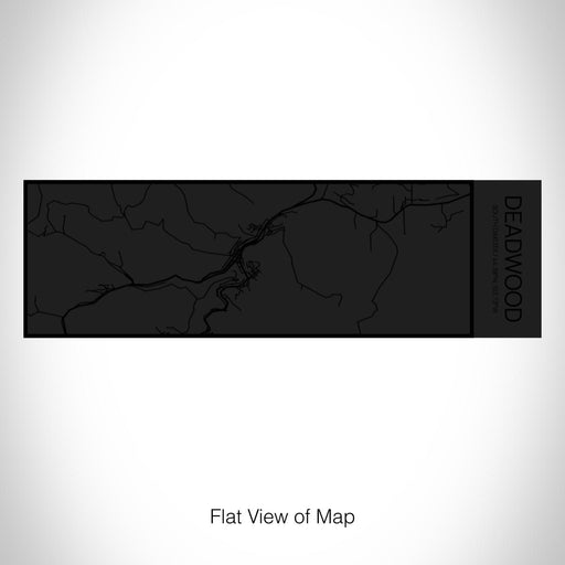 Rendered View of Deadwood South Dakota Map on 10oz Stainless Steel Insulated Cup in Matte Black with Sliding Lid