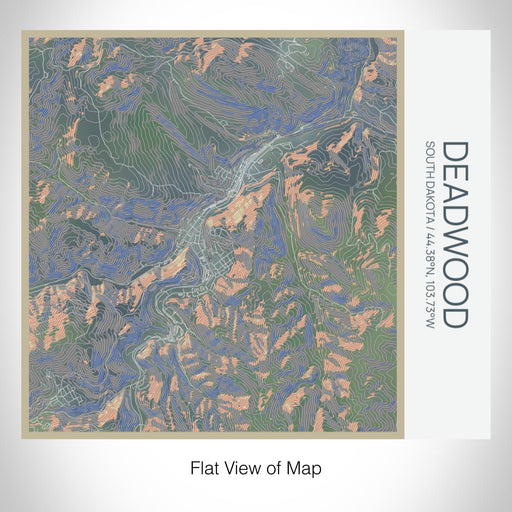 Rendered View of Deadwood South Dakota Map on 17oz Stainless Steel Insulated Tumbler in Afternoon Map Style