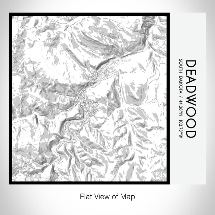 Rendered View of Deadwood South Dakota Map on 17oz Stainless Steel Insulated Tumbler in Classic Map Style