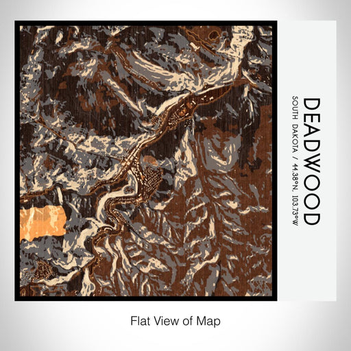 Rendered View of Deadwood South Dakota Map on 17oz Stainless Steel Insulated Tumbler in Ember Map Style