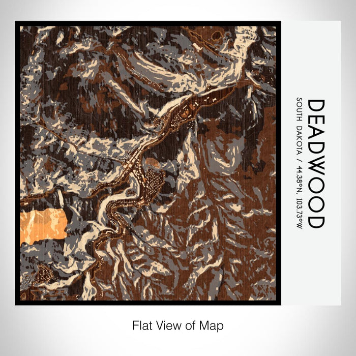 Rendered View of Deadwood South Dakota Map on 17oz Stainless Steel Insulated Tumbler in Ember Map Style
