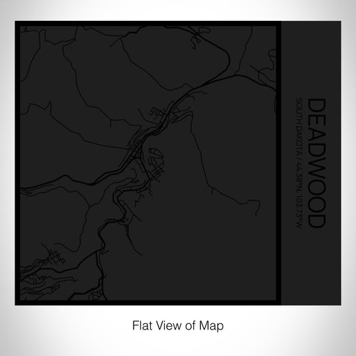 Rendered View of Deadwood South Dakota Map on 17oz Stainless Steel Insulated Tumbler in Matte Black with Tactile Lines