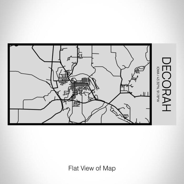 Rendered View of Decorah Iowa Map on 17oz Stainless Steel Insulated Cola Bottle in Stainless