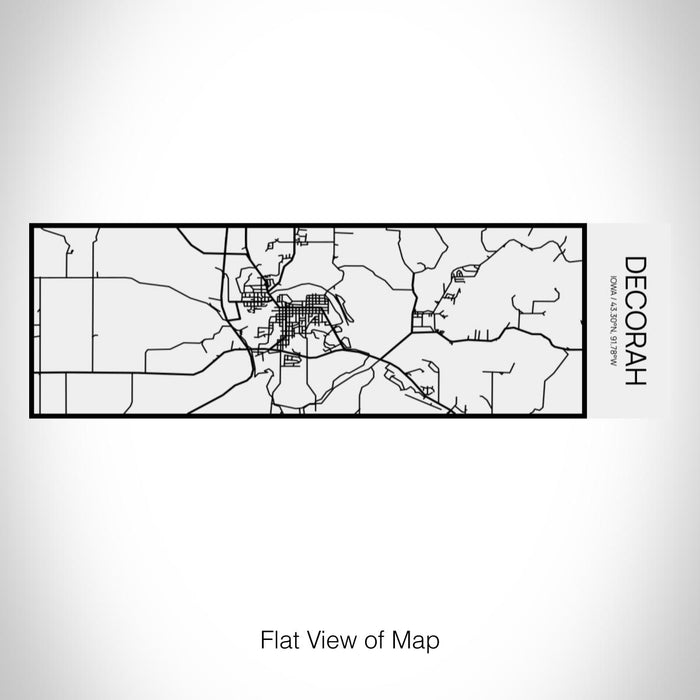 Rendered View of Decorah Iowa Map on 10oz Stainless Steel Insulated Cup in Matte White with Sliding Lid
