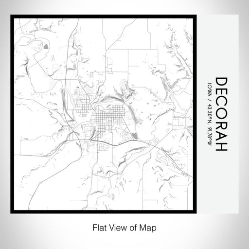 Rendered View of Decorah Iowa Map on 17oz Stainless Steel Insulated Tumbler in Classic Map Style