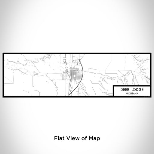 Flat View of Map Custom Deer Lodge Montana Map Enamel Mug in Classic