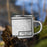 Right View Custom Deer Lodge Montana Map Enamel Mug in Classic on Grass With Trees in Background