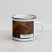 Right View Custom Deer Lodge Montana Map Enamel Mug in Ember