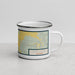 Right View Custom Deer Lodge Montana Map Enamel Mug in Woodblock