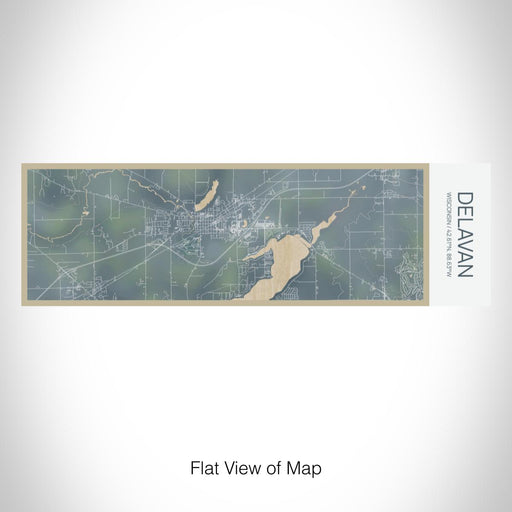 Rendered View of Delavan Wisconsin Map on 10oz Stainless Steel Insulated Cup in Afternoon with Sliding Lid
