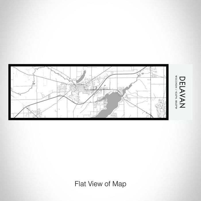 Rendered View of Delavan Wisconsin Map on 10oz Stainless Steel Insulated Cup in Classic with Sliding Lid