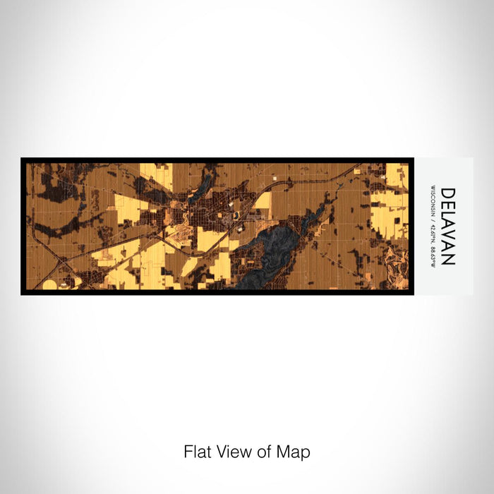 Rendered View of Delavan Wisconsin Map on 10oz Stainless Steel Insulated Cup in Ember with Sliding Lid