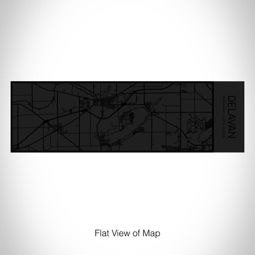 Rendered View of Delavan Wisconsin Map on 10oz Stainless Steel Insulated Cup in Matte Black with Sliding Lid