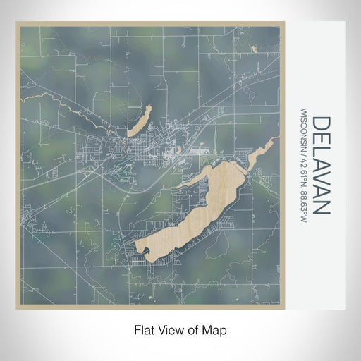 Rendered View of Delavan Wisconsin Map on 17oz Stainless Steel Insulated Tumbler in Afternoon Map Style