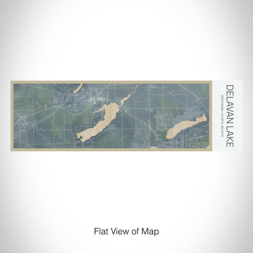 Rendered View of Delavan Lake Wisconsin Map on 10oz Stainless Steel Insulated Cup in Afternoon with Sliding Lid