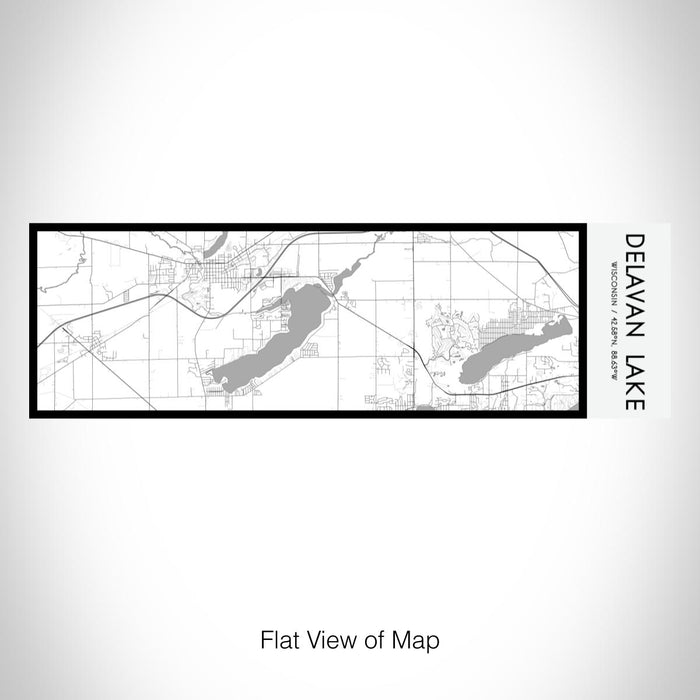 Rendered View of Delavan Lake Wisconsin Map on 10oz Stainless Steel Insulated Cup in Classic with Sliding Lid