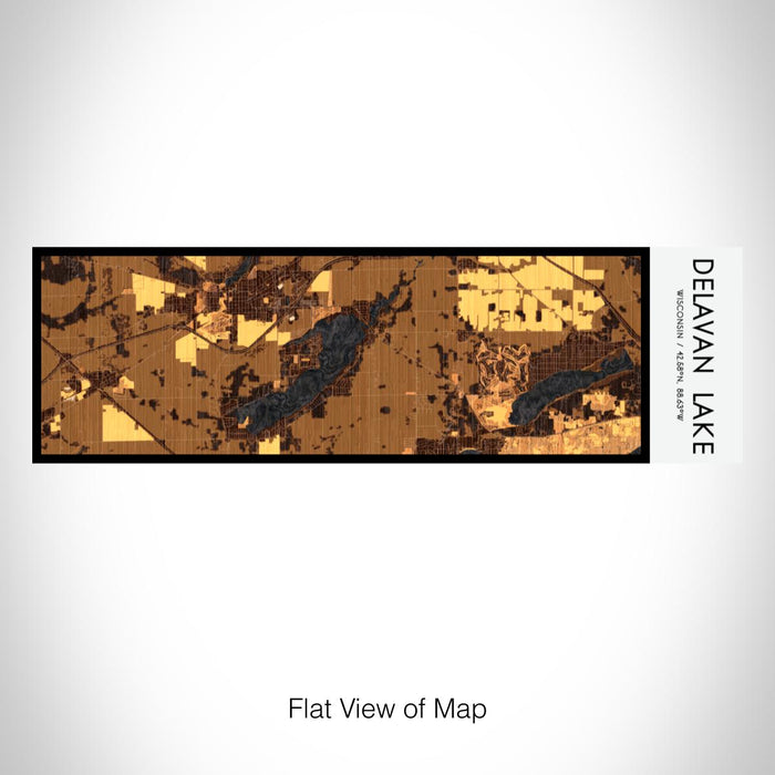 Rendered View of Delavan Lake Wisconsin Map on 10oz Stainless Steel Insulated Cup in Ember with Sliding Lid