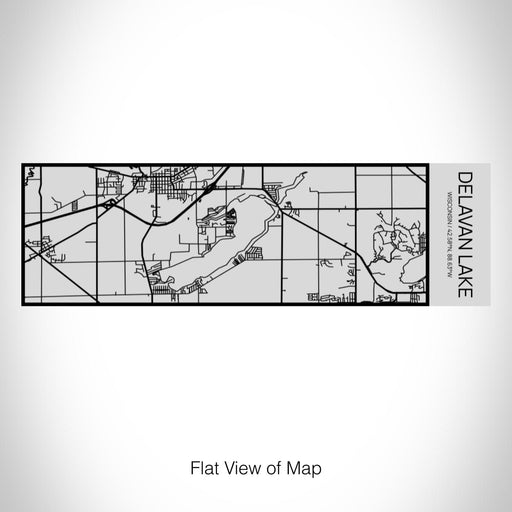 Rendered View of Delavan Lake Wisconsin Map on 10oz Stainless Steel Insulated Cup with Sipping Lid