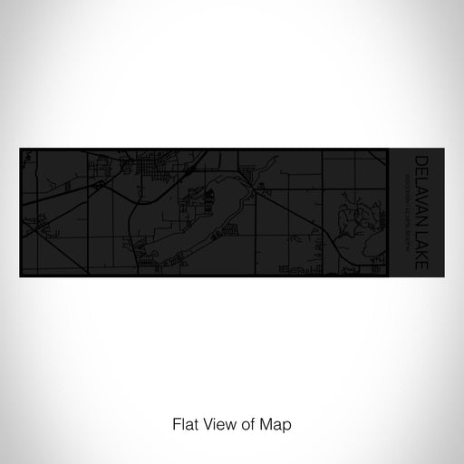 Rendered View of Delavan Lake Wisconsin Map on 10oz Stainless Steel Insulated Cup in Matte Black with Sliding Lid