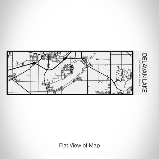 Rendered View of Delavan Lake Wisconsin Map on 10oz Stainless Steel Insulated Cup in Matte White with Sliding Lid