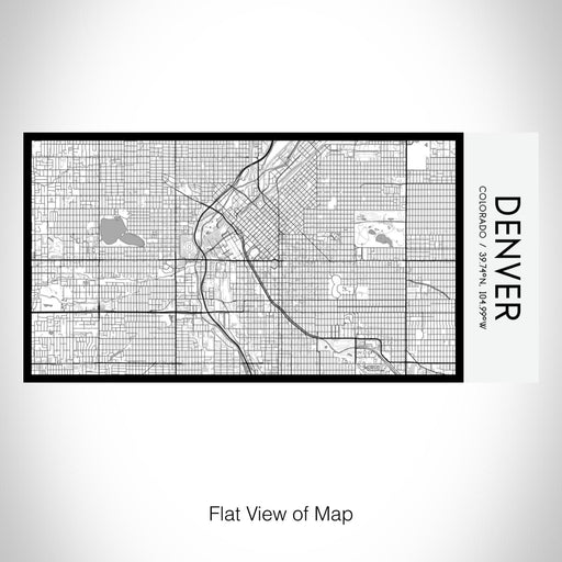 Rendered View of Denver Colorado Map on 17oz Stainless Steel Insulated Bottle with printed classic style map