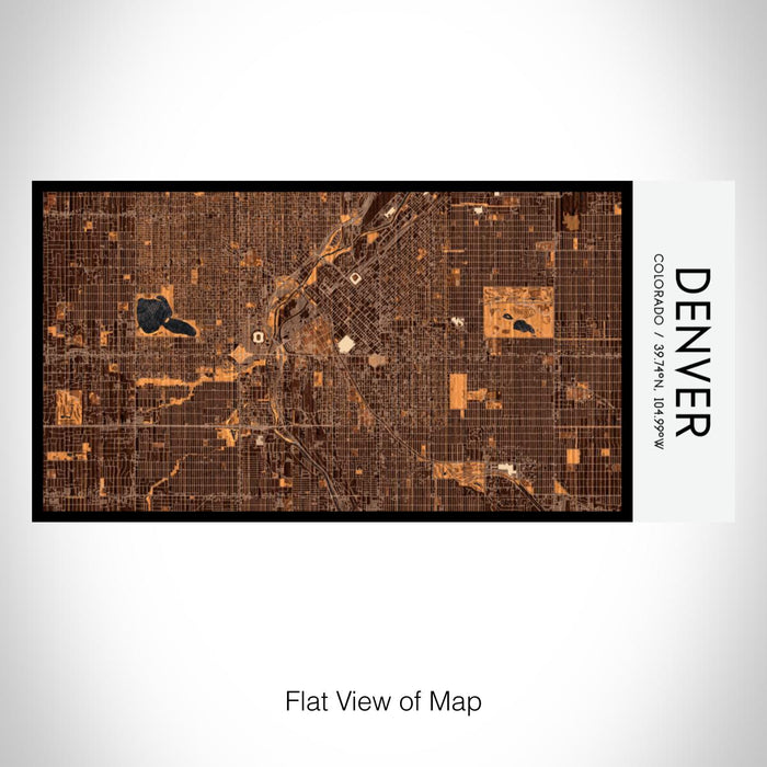 Rendered View of Denver Colorado Map on 17oz Stainless Steel Insulated Bottle with printed ember style map