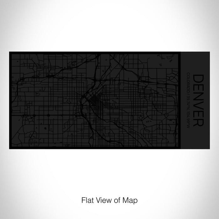 Rendered View of Denver Colorado Map on 17oz Stainless Steel Insulated Cola Bottle in Stainless in Matte Black