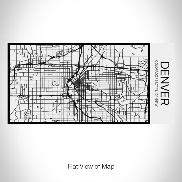 Rendered View of Denver Colorado Map on 17oz Stainless Steel Insulated Cola Bottle in Stainless in Matte White