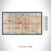 Rendered View of Denver Colorado Map on 17oz Stainless Steel Insulated Bottle with printed woodblock style map