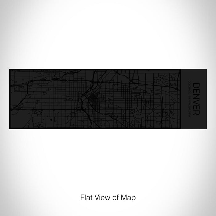 Rendered View of Denver Colorado Map on 10oz Stainless Steel Insulated Cup in Matte Black with Sliding Lid