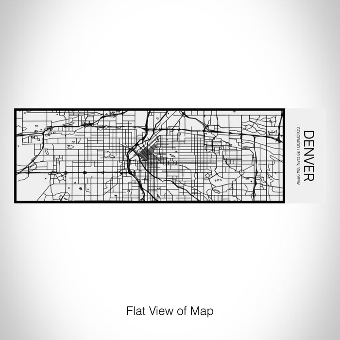 Rendered View of Denver Colorado Map on 10oz Stainless Steel Insulated Cup in Matte White with Sliding Lid