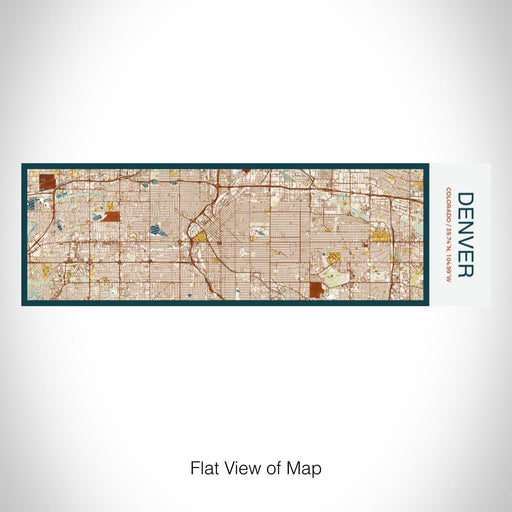 Rendered View of Denver Colorado Map on 10oz Stainless Steel Insulated Cup in Woodblock with Sliding Lid