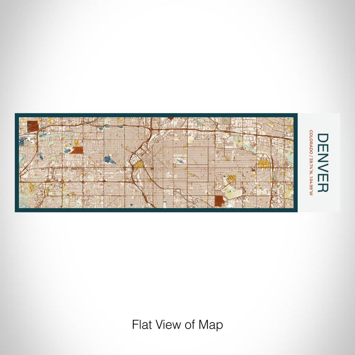 Rendered View of Denver Colorado Map on 10oz Stainless Steel Insulated Cup in Woodblock with Sliding Lid
