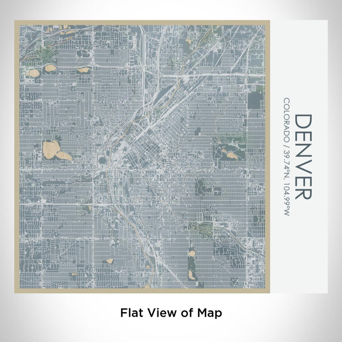 Rendered View of Denver Colorado Map on 17oz Stainless Steel Insulated Tumbler in Afternoon Map Style