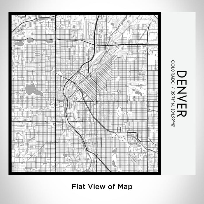 Rendered View of Denver Colorado Map on 17oz Stainless Steel Insulated Tumbler in Classic Map Style