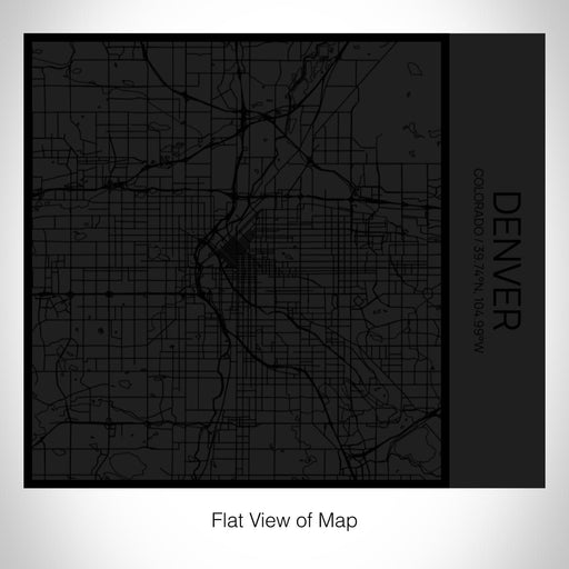 Rendered View of Denver Colorado Map on 17oz Stainless Steel Insulated Tumbler in Matte Black with Tactile Lines