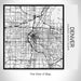 Rendered View of Denver Colorado Map on 17oz Stainless Steel Insulated Tumbler in Matte White with Tactile Lines