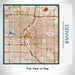 Rendered View of Denver Colorado Map on 17oz Stainless Steel Insulated Tumbler in Woodblock Map Style