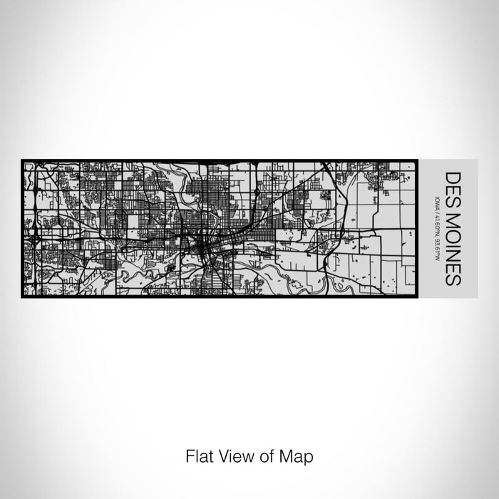 Rendered View of Des Moines Iowa Map on 10oz Stainless Steel Insulated Cup with Sipping Lid