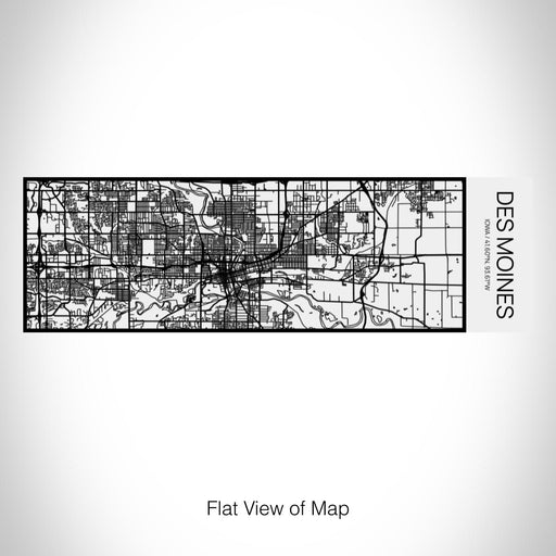 Rendered View of Des Moines Iowa Map on 10oz Stainless Steel Insulated Cup in Matte White with Sliding Lid