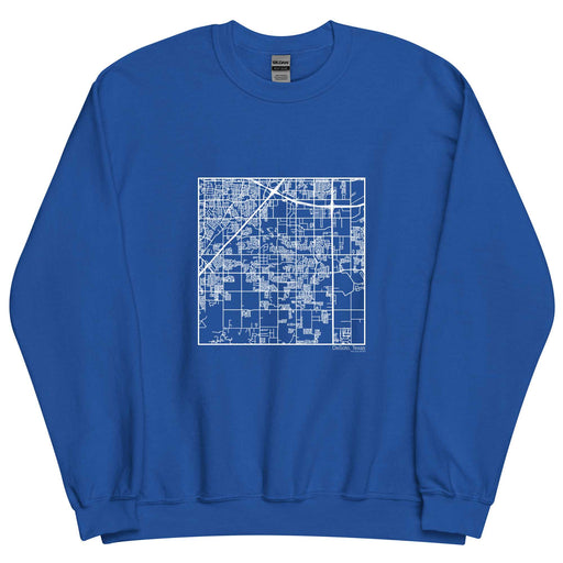 DeSoto Texas  Map Unisex Crewneck Sweater with City inscription in Royal Blue