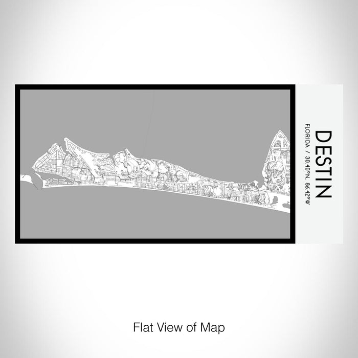 Rendered View of Destin Florida Map on 17oz Stainless Steel Insulated Bottle with printed classic style map