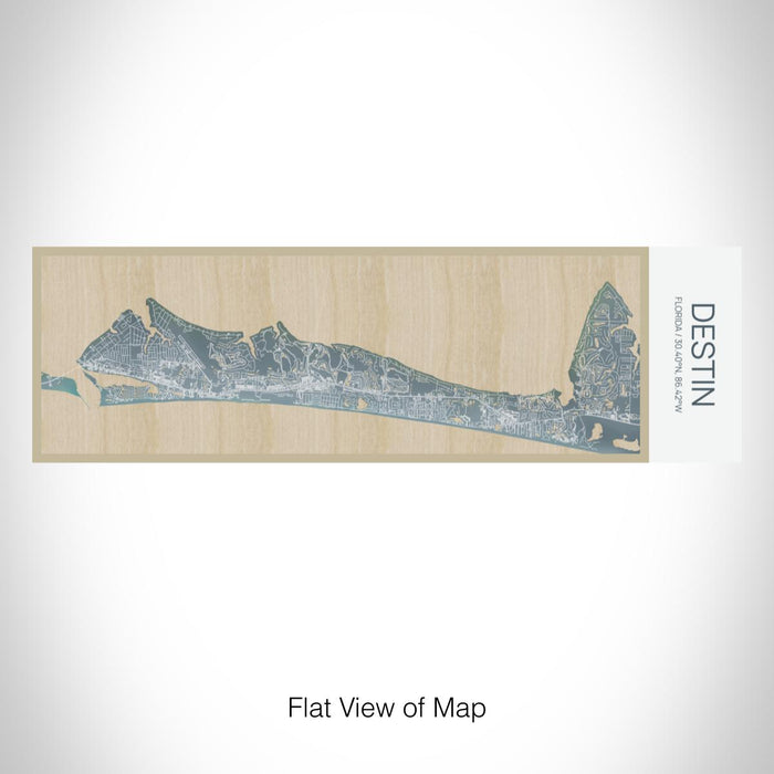 Rendered View of Destin Florida Map on 10oz Stainless Steel Insulated Cup in Afternoon with Sliding Lid