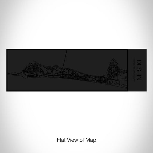 Rendered View of Destin Florida Map on 10oz Stainless Steel Insulated Cup in Matte Black with Sliding Lid