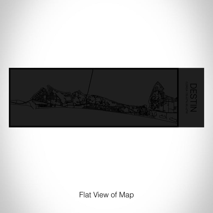 Rendered View of Destin Florida Map on 10oz Stainless Steel Insulated Cup in Matte Black with Sliding Lid