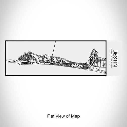 Rendered View of Destin Florida Map on 10oz Stainless Steel Insulated Cup in Matte White with Sliding Lid