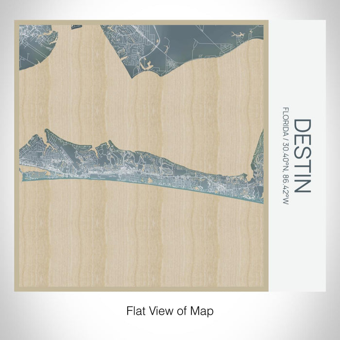 Rendered View of Destin Florida Map on 17oz Stainless Steel Insulated Tumbler in Afternoon Map Style